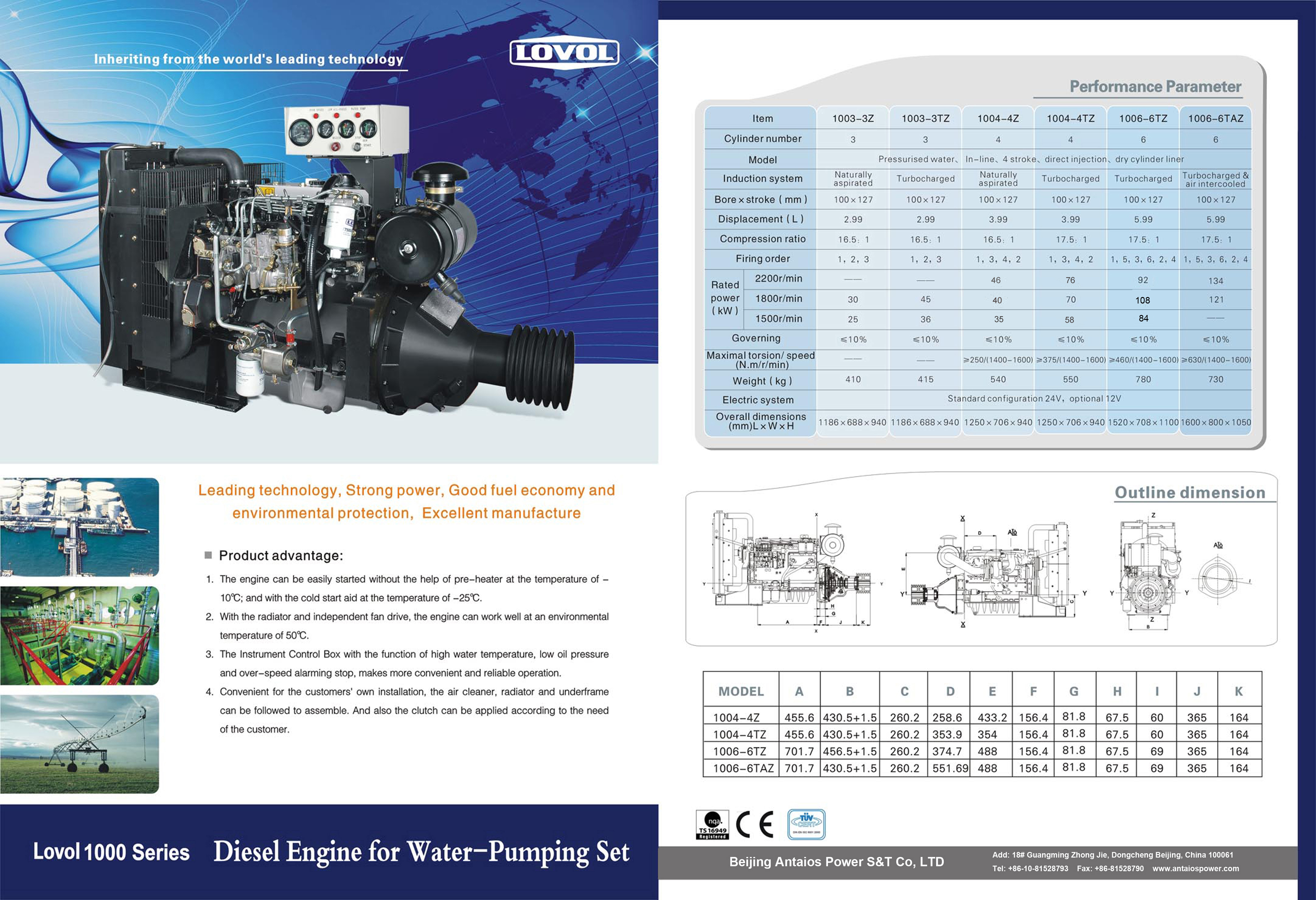 Lovol-Perkins Engine for water-pumping set